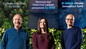 Microsoft anuncia que eliminará más carbono del que emite para 2030