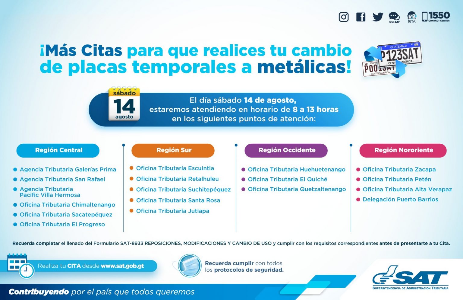 ¿Cómo tramitar las placas metálicas ante SAT?