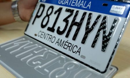cambio de placas en Guatemala