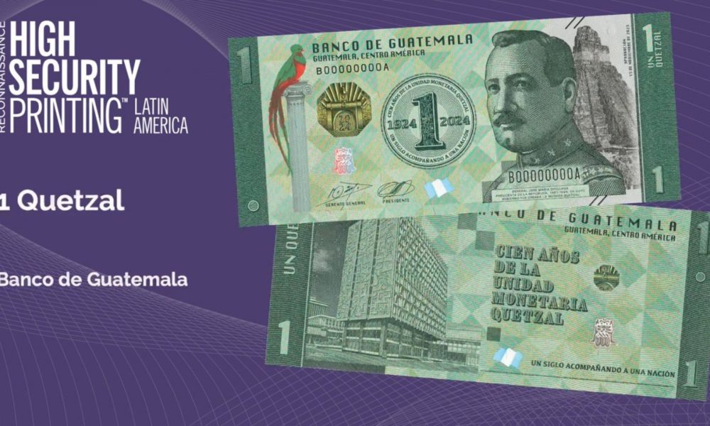 Billete conmemorativo en Guatemala
